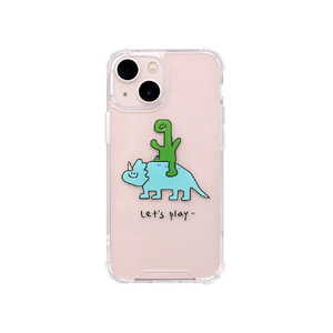 168cm iPhone 13 mini用ハイブリッドクリアケース Let's play 168251I13MN-イメージ1