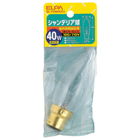 エルパ シャンデリア球 40W B22D口金 クリア G-705H(C)