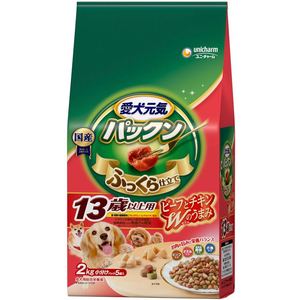 ユニ・チャーム 愛犬元気 パックン 13歳以上用 ビーフ・ささみ・緑黄色野菜・小魚入り 2.0Kg FCF559N-イメージ2