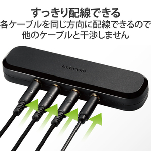 エレコム オーディオ分配アダプター(3分配) ブラック EHP35AD03BK-イメージ4