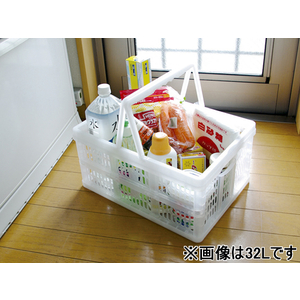 アイリスオーヤマ 取手付折りたたみコンテナ クリア 16L F883686-TOC-16L-イメージ3