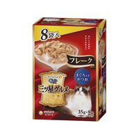 ユニ・チャーム 三ツ星グルメパウチフレーク まぐろ入りかつお 35g 8袋 FCF560N