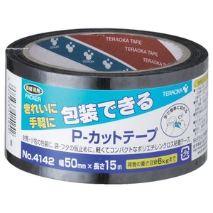 寺岡 TERAOKA/P-カットテープ NO.4142 50mm×15M 黒 FC862GD-7939744-イメージ1