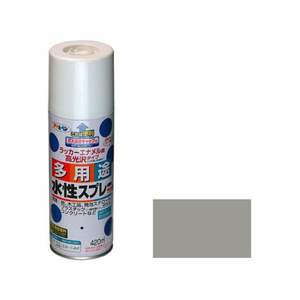 アサヒペン 水性多用途スプレー 420ml ライトグレー FC201NS-イメージ1