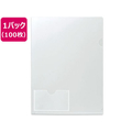 プラス クリアーホルダー カード・名刺ポケット付 A4 100枚 クリアー FC086PC-88146/FL-180HO