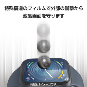 エレコム Apple Watch Series 9/8/7[45mm]用衝撃吸収フィルム AR 高透明 指紋防止 AW-23AFLAFPARRG-イメージ4