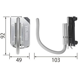 ＴＪＭデザイン 着脱式工具ホルダーステン 折りたたみ式 Jフック 銀5110392 FC887BZ-1481072-イメージ3