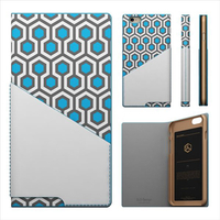 SLG Design iPhone 6s/6用ケース D0 Combi Calf Skin Artificial Leather Diary ブルー SD4253I6