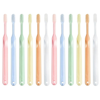 日本クリンテック パールコンパクト 歯科専用歯ブラシ フラット やわらかい 12本 FCG058Y-M-3221