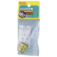 エルパ シャンデリア球 60W B22D口金 クリア G-706H(C)