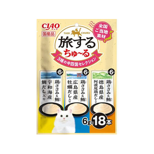 いなば 旅するちゅーる 3種の中四国セレクション 6g×18P FCE081K-イメージ1