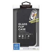 PGA iPhone 16 Pro用ガラスフリップケース ナイロン ブラック PG-24BGF04BK