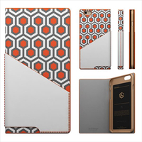 SLG Design iPhone 6s/6用ケース D0 Combi Calf Skin Artificial Leather Diary オレンジ SD4254I6