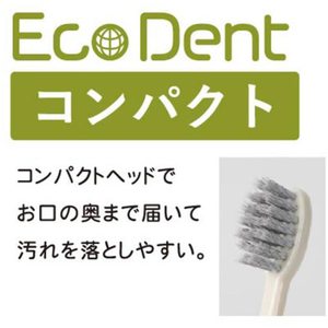 日本クリンテック エコデント歯ブラシスパイラルツイン毛コンパクトヘッド薄型ふつう3本 FCG059Y-M-4907-イメージ3