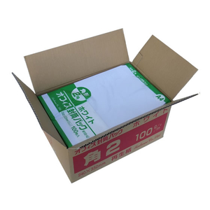 ツバメ工業 ホワイト封筒 角2 100g／m2 500枚 1箱(500枚) F807738-W100-K2-イメージ1
