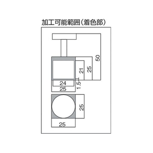 トラスコ中山 マグネットホルダ ハンドル付 吸着力110N 25×25 11025252524 FC754DS-1140272-イメージ2