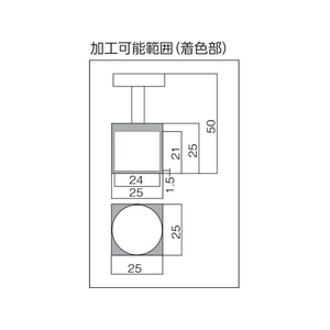 トラスコ中山 マグネットホルダ ハンドル付 吸着力110N 25×25 11025252524 FC754DS-1140272-イメージ3