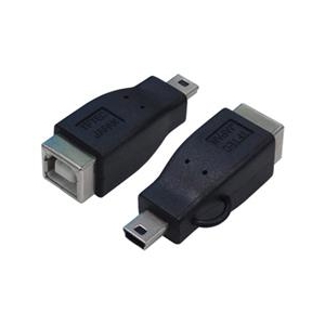 変換名人 USB2．0 B(メス)→miniUSB(オス) 変換プラグ USBBB-M5A-イメージ1