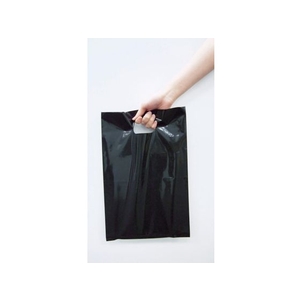 トラスコ中山 TRUSCO カラーポリ手提げ袋M 0.08×300×450 黒 20枚入 FC844GH-4378407-イメージ3