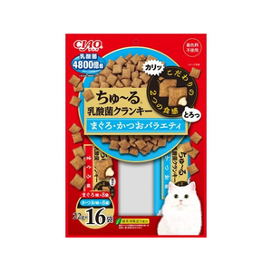 いなば CIAO ちゅーる乳酸菌クランキー まぐろ・かつおバラエティ 22g×16P FCE502R-イメージ1