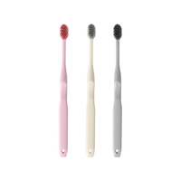 日本クリンテック エコデント歯ブラシスパイラルツイン毛レギュラーヘッド薄型ふつう3本 FCG060Y-M-4914