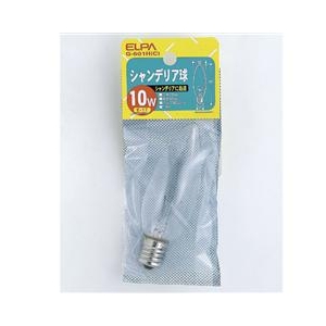 エルパ シャンデリア球 E17口金 10W クリア 1個入り G-601H(C)-イメージ1