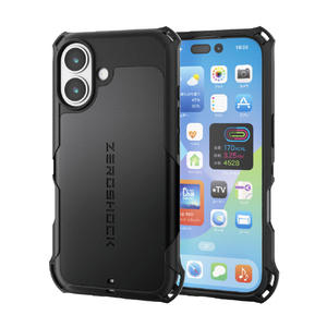 エレコム iPhone 17用ZEROSHOCK ケース ブラック PM-A25AZEROBK-イメージ2