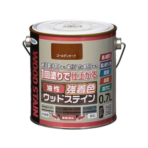 アサヒペン 油性強着色ウッドステイン 0.7L ゴールデンオーク FC986NU-イメージ1