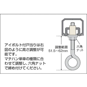 ダイケン マテハン アイボルト付戸当り 1個10M-R FC593FL-3203557-イメージ2