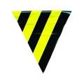 ユタカメイク 安全表示旗(着脱簡単・トラ模様) 260黄トラ模様240面ファスナー FC027GS-3514455