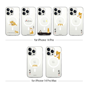 abbi FRIENDS iPhone 14 Pro Max用しばたさんMagSafe対応クリアケース[公式ライセンス品] 柵の向こう ABF24256I14PM-イメージ12