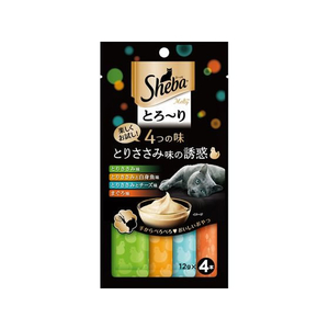 マースジャパン シーバ とろーりメルティ 4つの味 とりささみ味の誘惑 12g×4本 FC583NP-イメージ1
