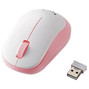 エレコム 3ボタンBlueLED無線マウス(Mサイズ) ピンク M-DY12DBXPN-イメージ1