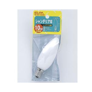 エルパ シャンデリア球 E17口金 10W ホワイト 1個入り G-601H(W)-イメージ1