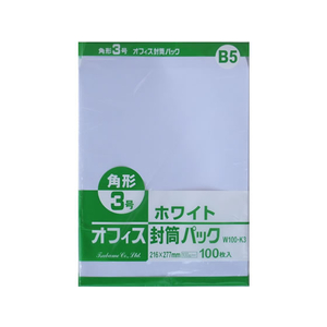 ツバメ工業 ホワイト封筒 角3 100g／m2 500枚 1箱(500枚) F807740-W100-K3-イメージ1