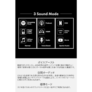 NUARL vClip Open Wireless Earbuds ブラック NVCE01-NB-イメージ11