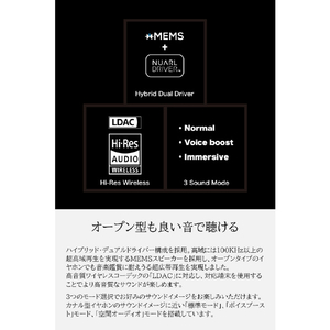 NUARL vClip Open Wireless Earbuds ブラック NVCE01-NB-イメージ6
