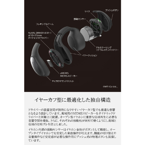 NUARL vClip Open Wireless Earbuds ブラック NVCE01-NB-イメージ7