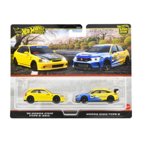マテル JBL00 ホットウィール プレミアム 2パック 99 ホンダ シビック タイプR(EK9) /ホンダ シビック タイプR HW2P99ﾎﾝﾀﾞｼﾋﾞﾂｸﾀｲﾌﾟREK9