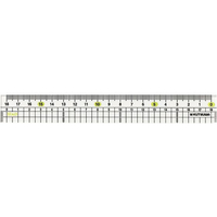 クツワ メタクリル 直線定規 左手用(18cm) FC243PY-HSS181L