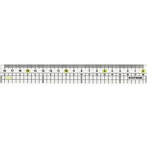 クツワ メタクリル 直線定規 左手用(18cm) FC243PY-HSS181L-イメージ1