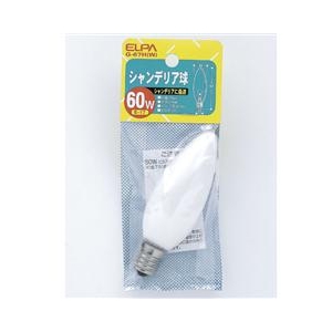 エルパ シャンデリア球 E17口金 60W ホワイト 1個入り G-67H(W) エルパ シャンデリア球 E17口金 60W ホワイト 1個入り G-67H(W)