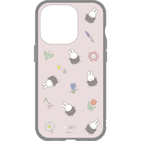 グルマンディーズ iPhone 14 Pro/13 Pro用耐衝撃ケース IIIIFIT ミッフィー ミッフィー&フラワー MF-334E