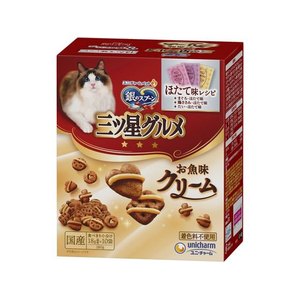 ユニ・チャーム 銀のスプーン 三ツ星グルメ お魚味クリーム ほたて味レシピ 3種のアソート 180g FCF571N-イメージ1