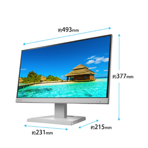 I・Oデータ USB Type-C搭載 21．5型 液晶ディスプレイ ホワイト LCD-C222SDW-イメージ2