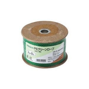 トラスコ中山 TRUSCO　PEグリーンロープ　3つ打　線径4mmX長さ50m R-450PEG-イメージ1