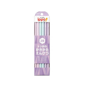 トンボ鉛筆 ippo!かきかたえんぴつ 2B パープル系 12本 FCE458U-KB-KPB01-2B-イメージ1