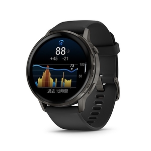 Garmin Venu 4 (45mm), GPS, Wi-Fi, Black w/ Slate + Black,JPN Slate Black 010-03014-30-イメージ2
