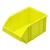 ＤＩＣプラスチック B型コンテナ B-2 外寸:W278×D188×H138 黄 イエロー6188278138 FC441FX-5004730-イメージ1