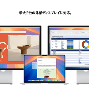 Apple 15インチMacBook Air： 10コアCPUと10コアGPUを搭載したApple M4チップ, 16GB, 512GB SSD - スターライト 16GB, 512GB SSD スターライト MW1K3J/A-イメージ9